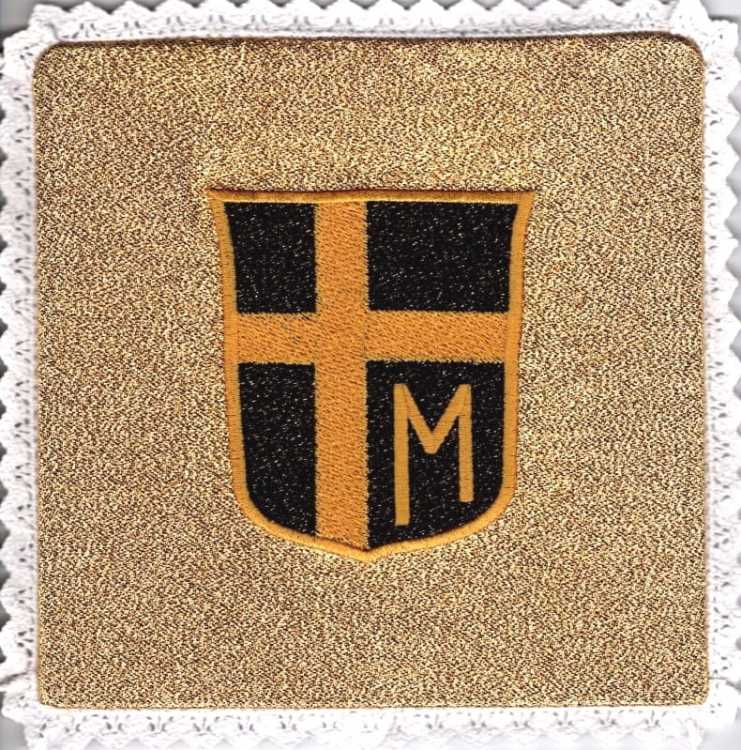 Palka z symbolem Zakonu Rycerzy św. Jana Pawła II - widok haftu