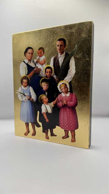 Ikona Świętej Rodziny Ulmów widok ogólny