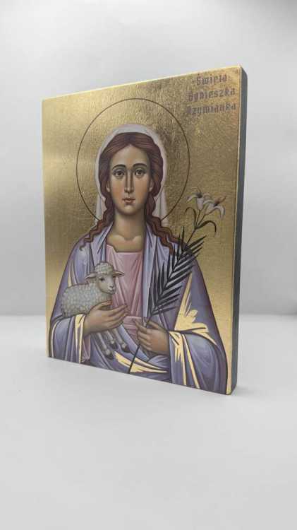 Ikona Świętej Agnieszki Rzymianki widok główny
