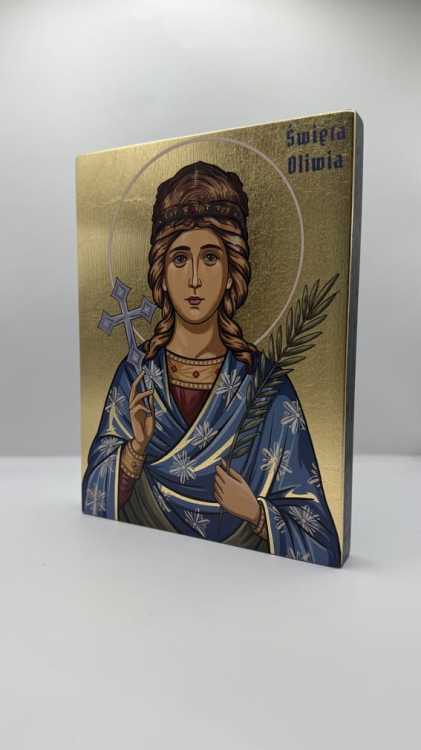 Ikona Świętej Oliwii widok główny