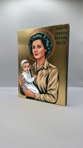 Ikona Świętej Joanny Beretta Molla widok ogólny