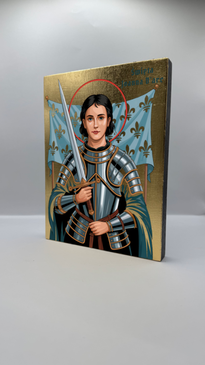 Ikona Świętej Joanny D'arc widok ogólny