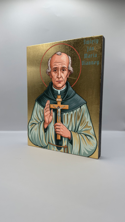 Ikona Świętego Jana Maria Vianney widok ogólny