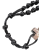 Różaniec pleciony ze sznurka - czarny widok 2