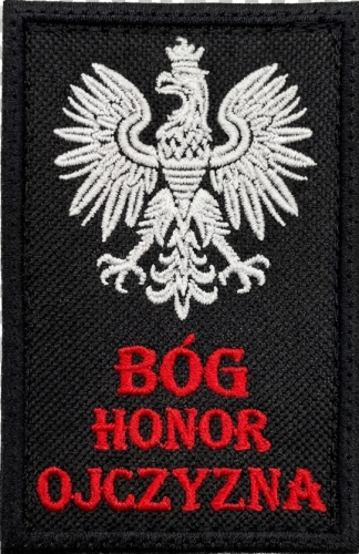 Naszywka Bóg Honor Ojczyzna - na rzepie