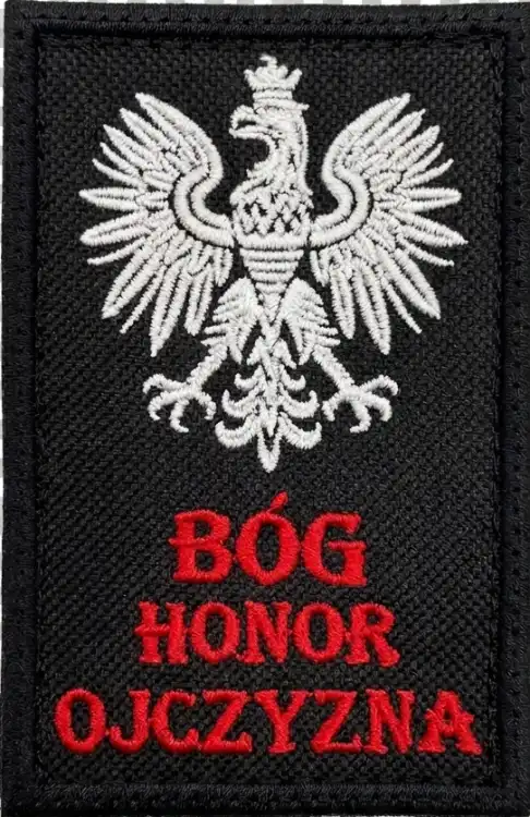 Naszywka Bóg Honor Ojczyzna - na rzepie