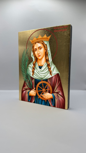 Ikona Świętej Katarzyny Aleksandryjskiej widok ogólny