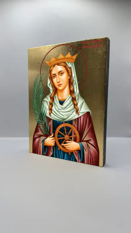 Ikona Świętej Katarzyny Aleksandryjskiej widok ogólny