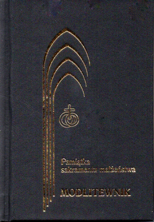 Modlitewnik Pamiątka Ślubu czarny złocony