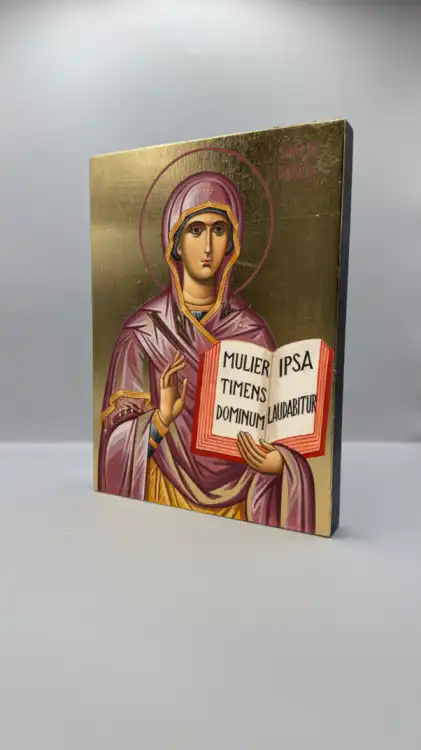 Ikona Świętej Sylwii widok z przodu