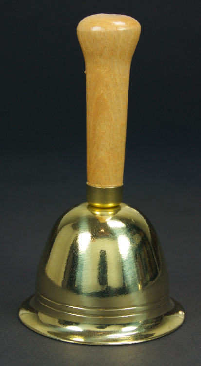 Dzwonek na Boże Ciało drewno 11 cm widok z boku