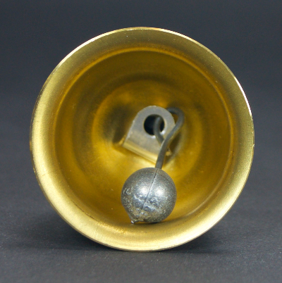 Dzwonek na Boże Ciało drewno 11 cm widok z dołu