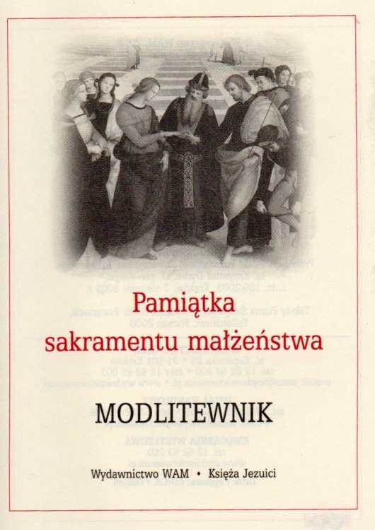 Modlitewnik Pamiątka Ślubu biały złocony strona tytułowa