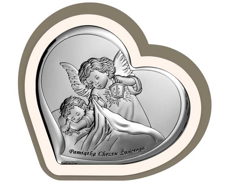 Obraz Aniołek z latarenką z napisem Pamiątka Chrztu Świętego 6449/1CC