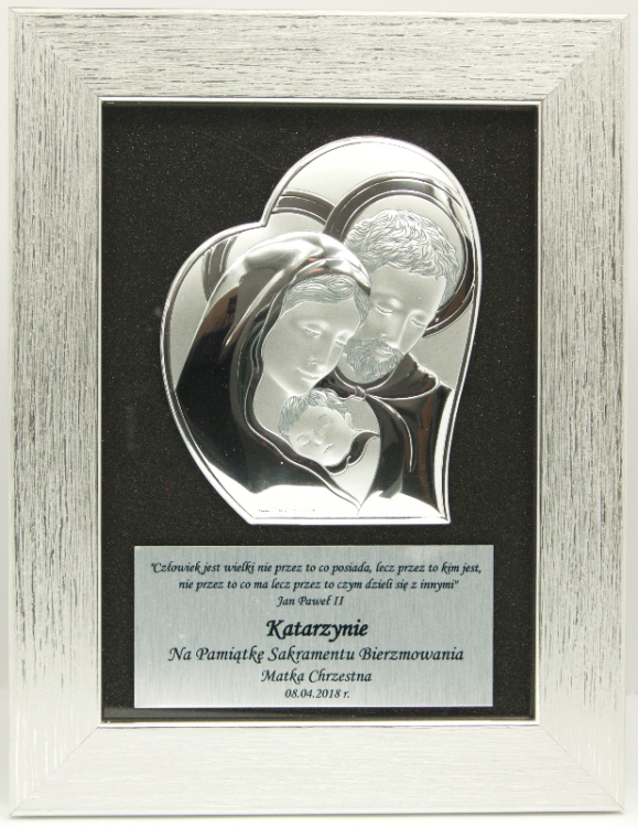 Obraz srebrny święta rodzina 81050 - pamiątka bierzmowania II 