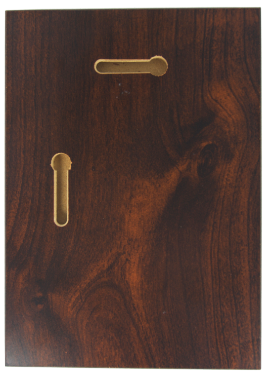 Plakietka Pan Jezus z kielichem i hostią - Pamiątka I Komunii Świętej widok tył