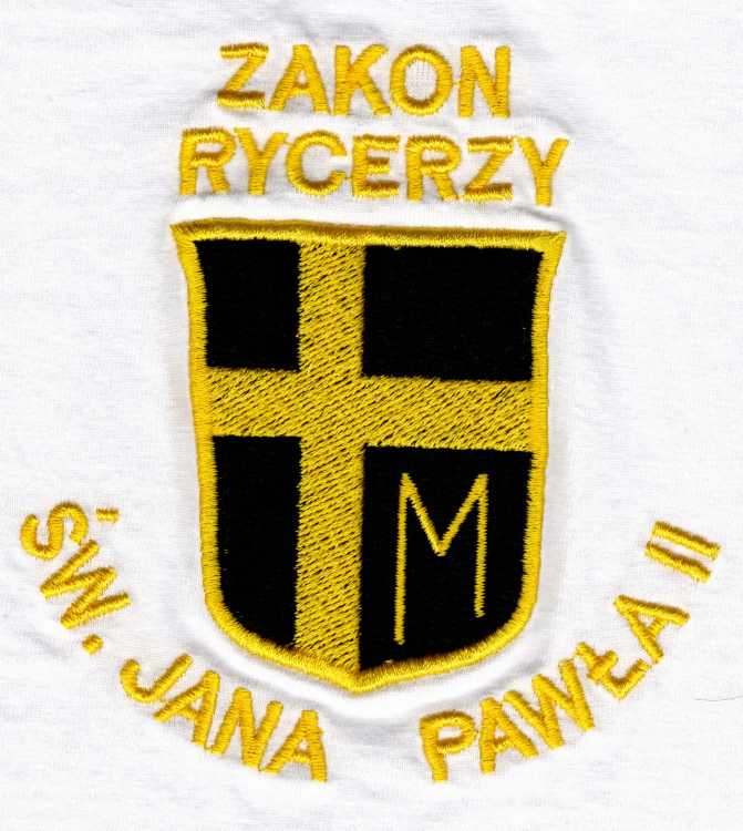 Koszulka T-shirt biała z logo i napisem na piersi - symbol