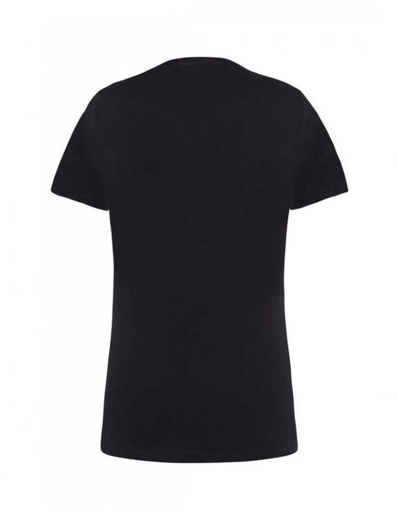 Koszulka T-shirt damska krótki rękaw dekolt w serek - tył