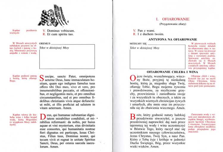 ORDO MISSAE - stałe części Mszy Świętej - polsko-łacińskie