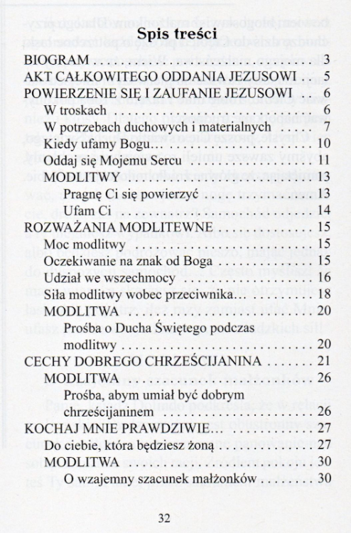  Módlmy się - Jezu Ty się tym zajmij - spis treści