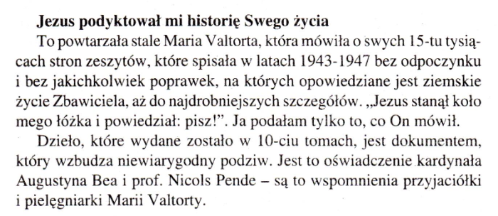 Poemat Boga-Człowieka - Maria Valtorta fragment
