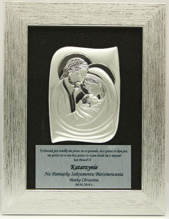 Obraz Święta rodzina srebro 6466  - pamiątka bierzmowania