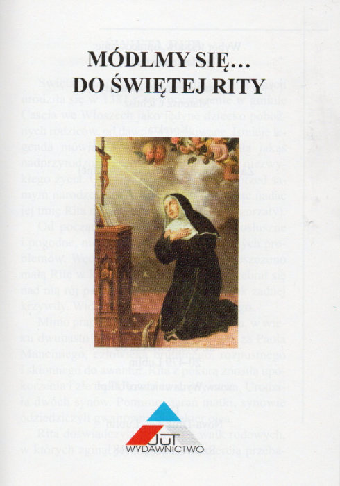 Módlmy się - Do świętej Rity strona tytułowa